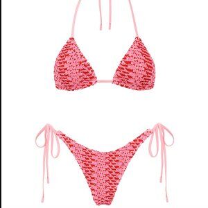 Triangl Swimwear Pink and Red Bikini